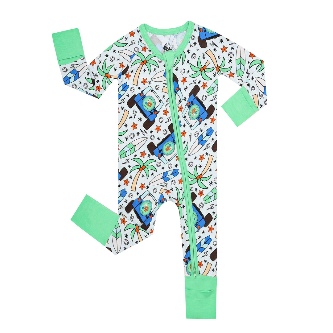COWABUNGA DREW ZIPPER ROMPER