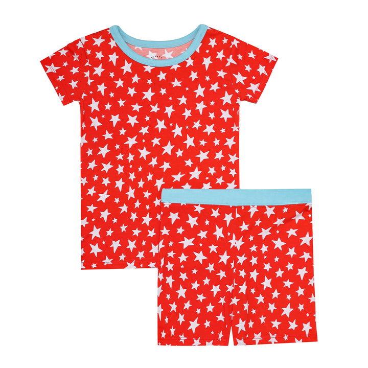 RED, WHITE & DREW TWO PIECE SHORT SLEEVE SET